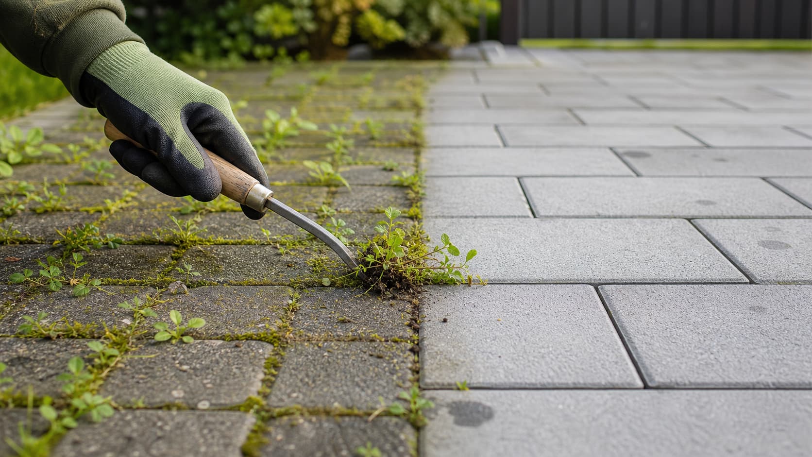 Weeds in paving joints: how to get rid of them for good
